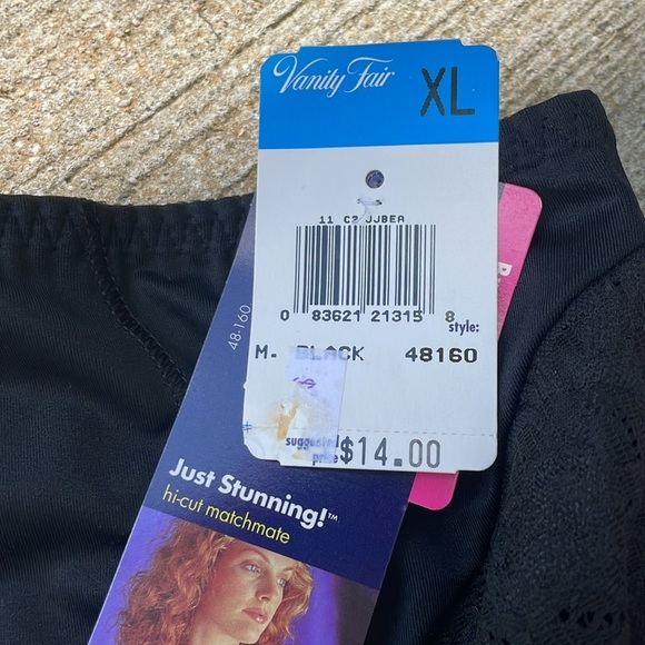 Vintage Vanity Fair Womens Nylon Panties Underwear NWT Black Just Stunning XL - Picture 9 of 12